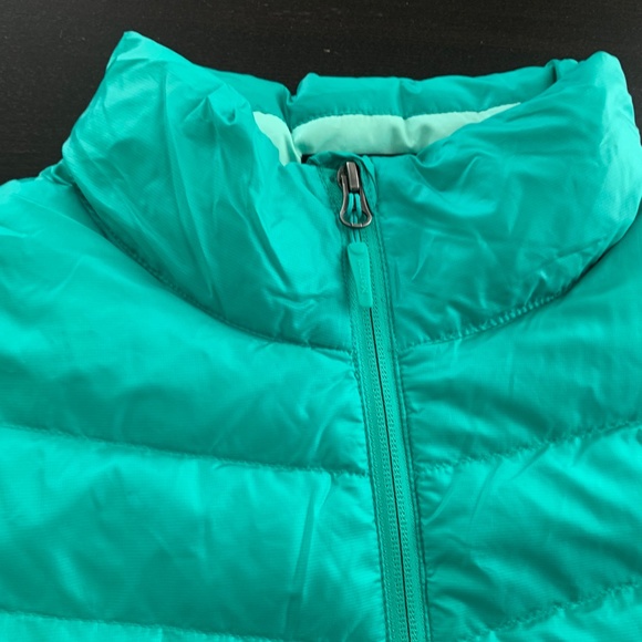 Womens Marmot 700 Fill Duck Down Turquoise Puffer Jacket Size XL - Picture 3 of 16